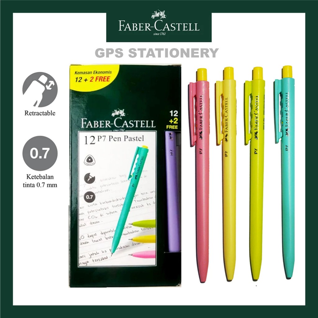 

Pulpen Faber Castell P7 Pastel / P7 Pen Pastel Ballpoint Pen 1 PCS