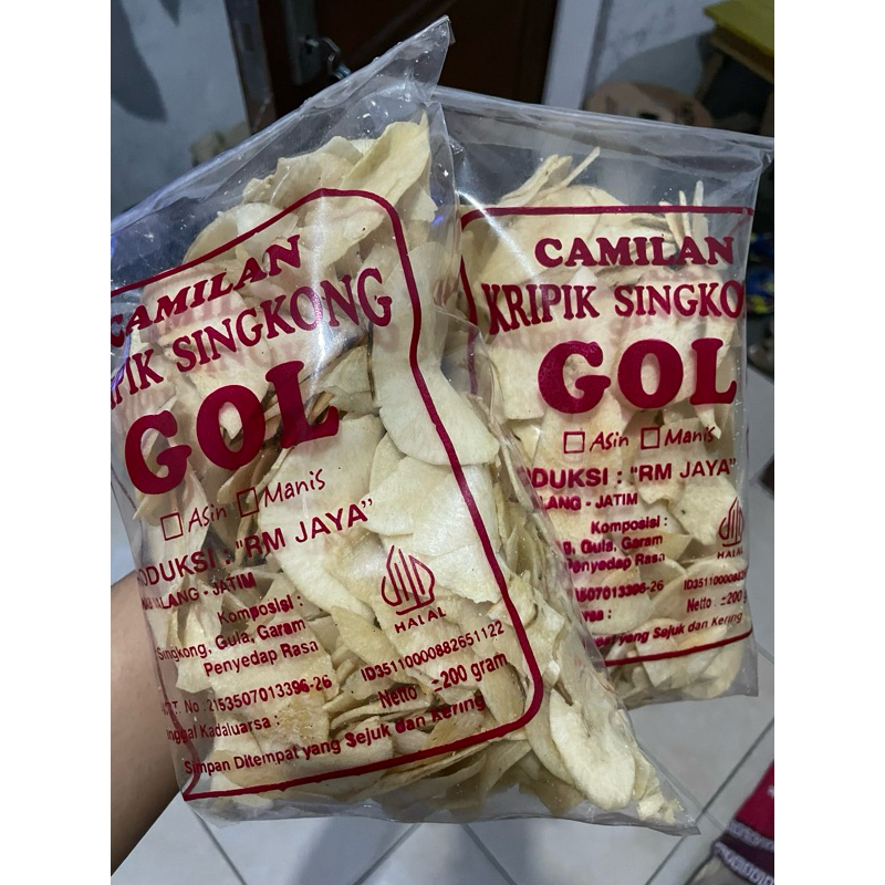 

Keripik Singkong Asin Merk Gol 200gram