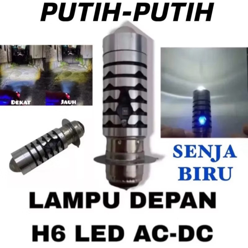 Lampu LED Laser H6+Senja Nyala Dekat Putih Jauh Kuning