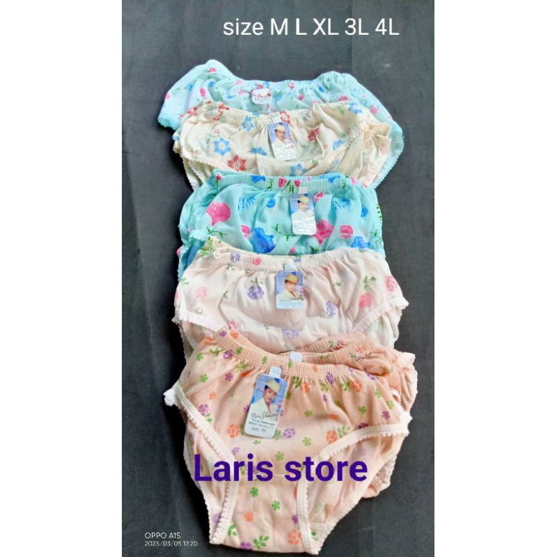 CD Celana dalam wanita katun murah motif bunga