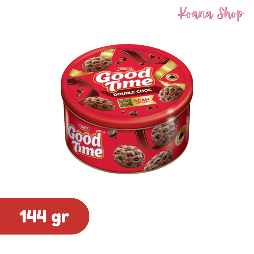 

Good Time Cookies Double Choc Kaleng 144 gr