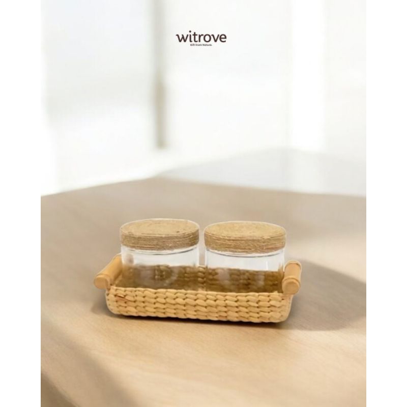 

Hampers Ramadhan Package Nampan anyaman da 2 Toples Kaca
