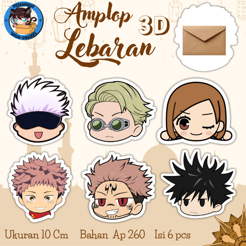 

amplop anime jujutsu kaisen 3D