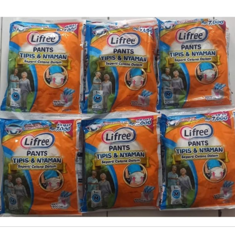 LIFREE POPOK CELANA PAMPERS DEWASA SIZE M 10 / 20 / 36