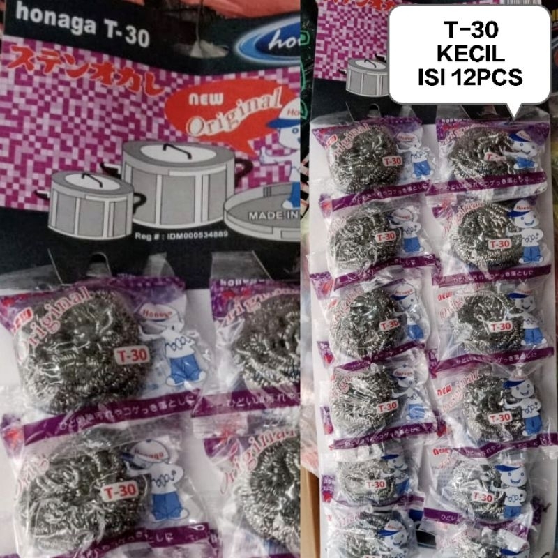 HONAGA Gosok Serabut Sabut Kawat Panci T30 Kecil (ISI 12pcs)