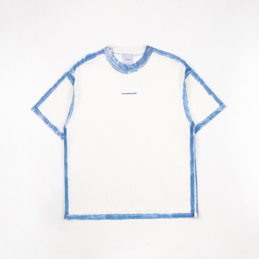 TEE - NOMAD STUDIO Hue - White Sprayed Oversized T-Shirt (KAOS)