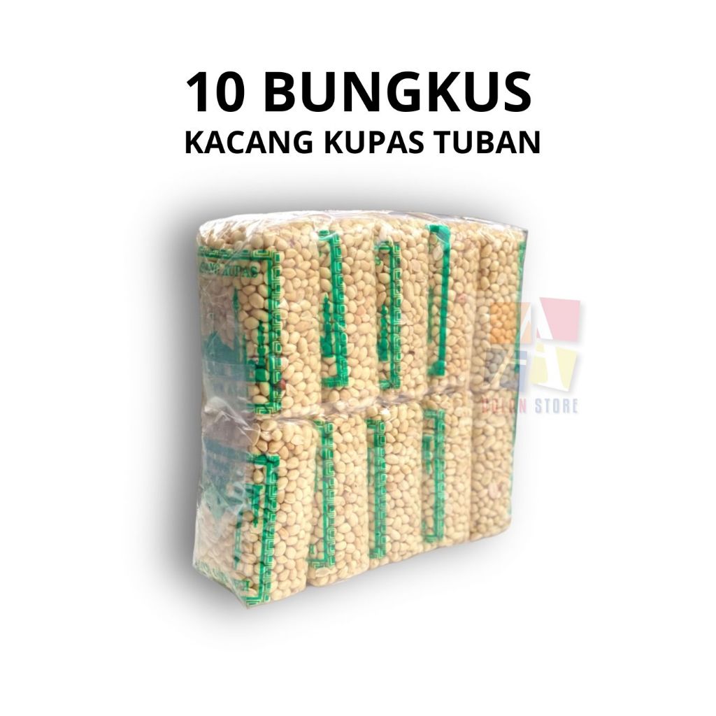 10 Bungkus - Kacang Kupas Tuban berat 350gram Kacang Bawang Kiloan Mentah