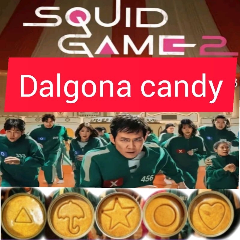 

DALGONA CANDY VIRAL/SQUID GAME/PERMEN DALGONA SQUID GAME UKURAN 8-9CM