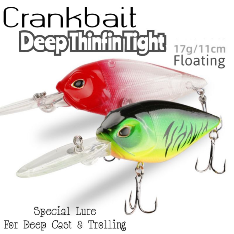Crank Bait 7cm-17gr Rep Strom Deep Thinfin Lure Casting And Trolling Minnow