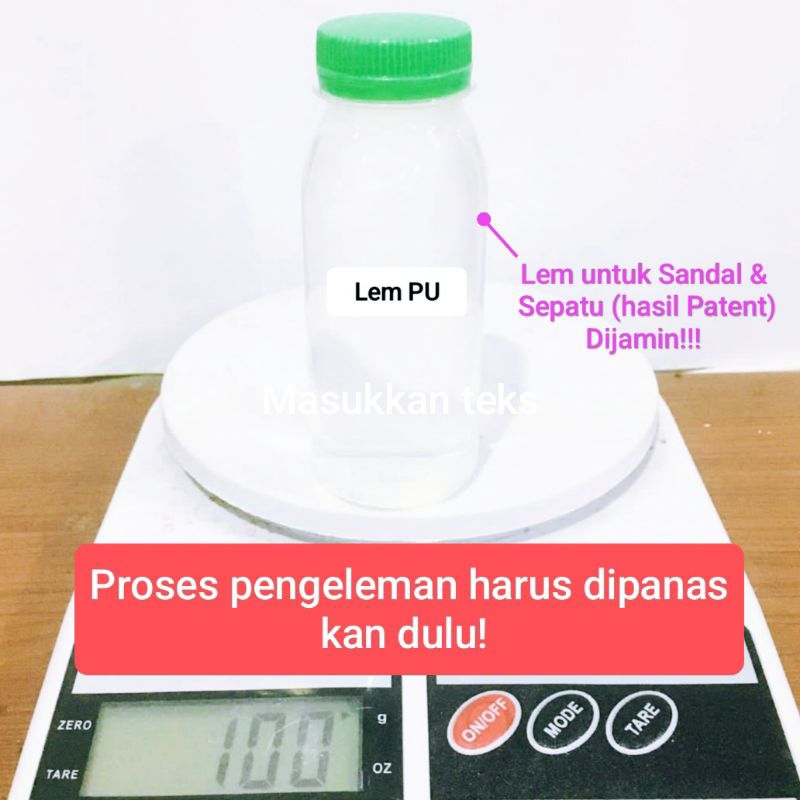 Hasil Dijamin Paten Lem PU (bening) 100 gr untuk Sandal & Sepatu kualitas premium yang sudah digunak