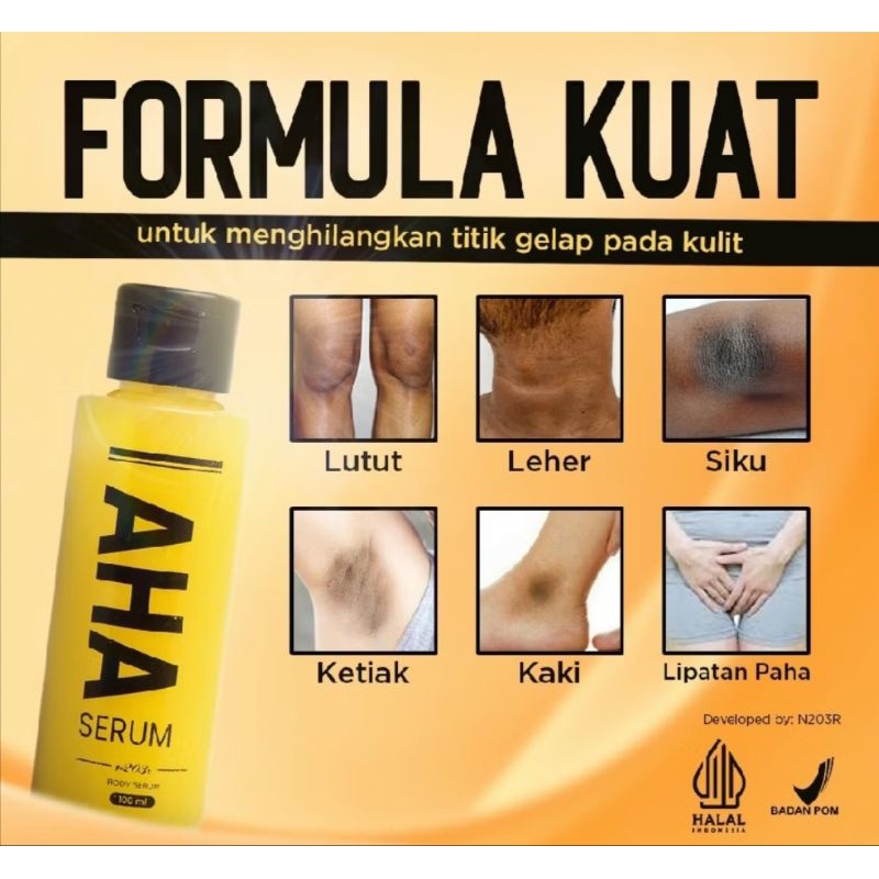 AHA BODY SERUM - NR BEAUTY - BODY SERUM - BODY CARE MENCERAHKAN