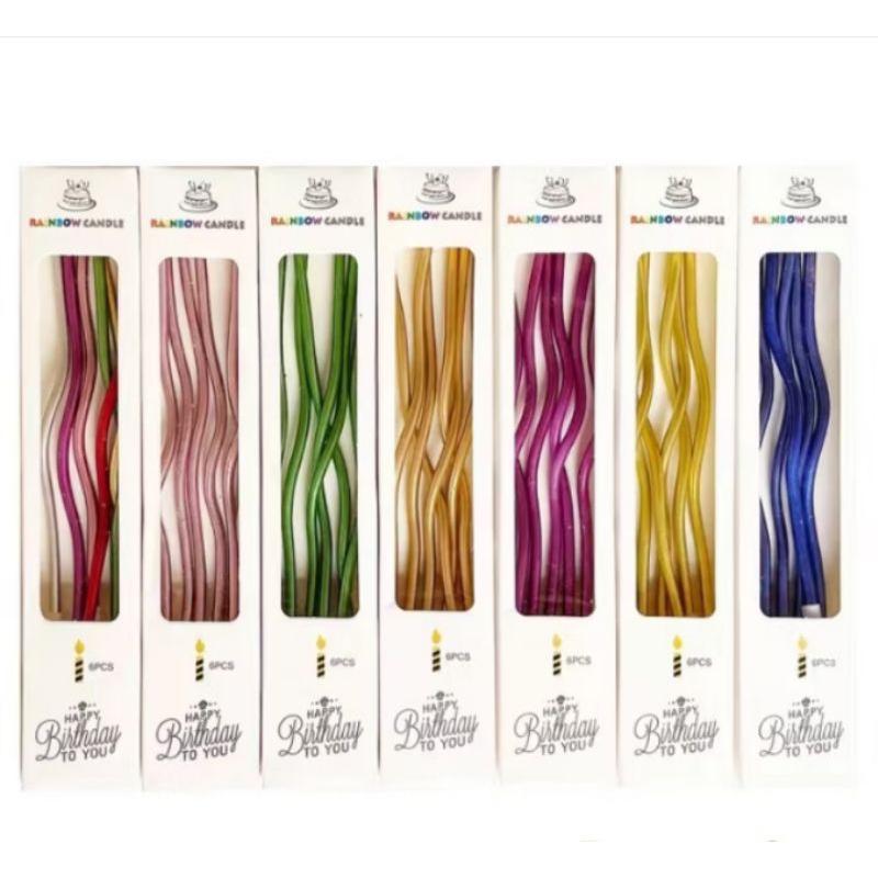 [GIft padang] Lilin Panjang Spiral Pastel Macaron Lilin Spiral Panjang Lilin Ulang Tahun magicSpiral