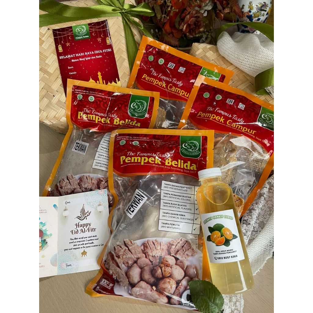 

[READY STOCK] Hampers Lebaran Idul Fitri Tabaruk Pempek Belida Isi 16 PCS Pempek Campur + 24 PCS Tekwan | Pempek Belida CRP Asli Palembang // Hampers Lebaran //Hampers Ramadhan