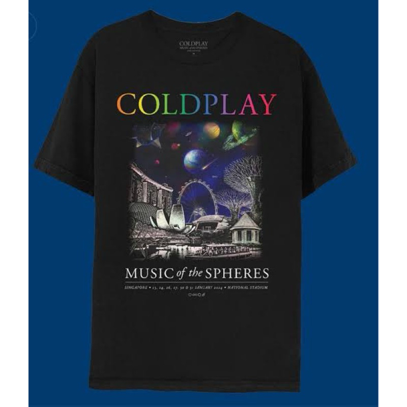 T Shirt Original Coldplay Singapore - Preloved
