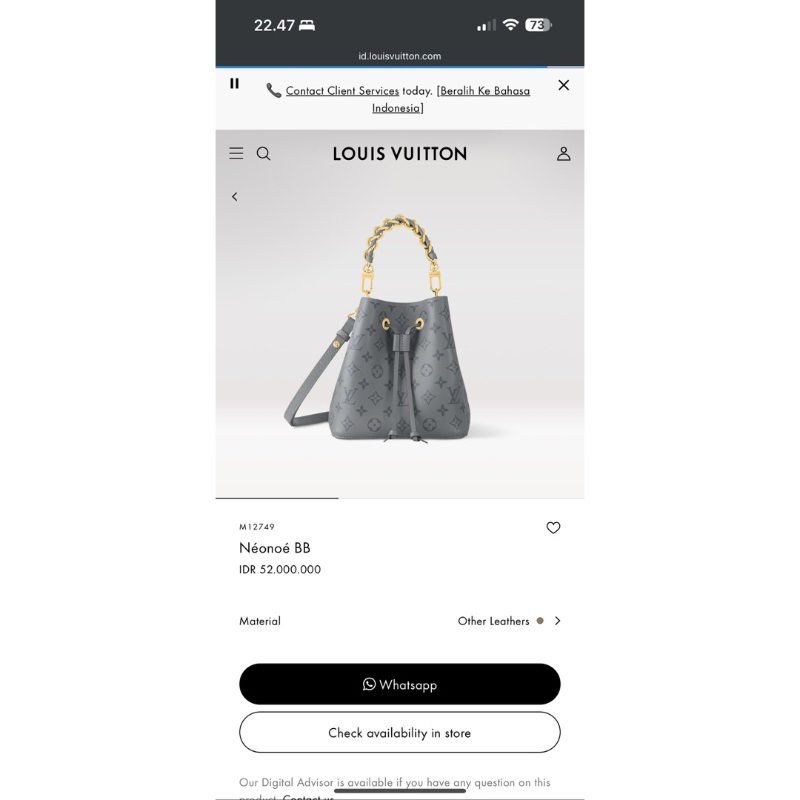 tas kulit asli original louis vuitton neonoe