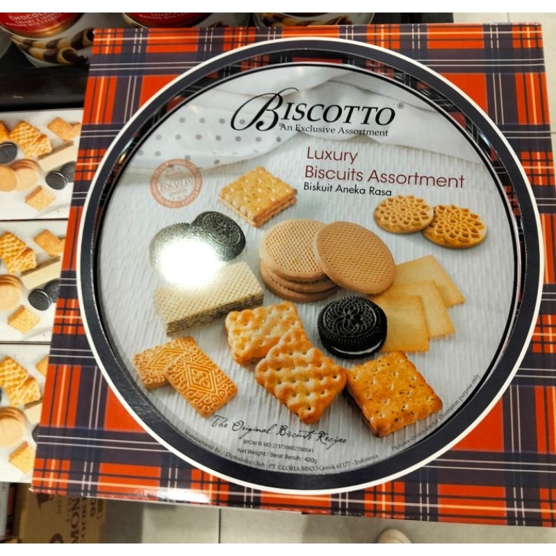 

BISCOTTO LUXURY ASST BISCUITS 400G / KUE LEBARAN / HAMPERS LEBARAN