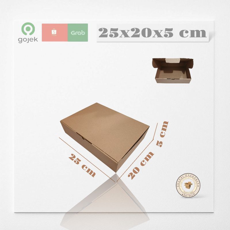 

kardus ukuran 25x20x5 cm die cut model pizza