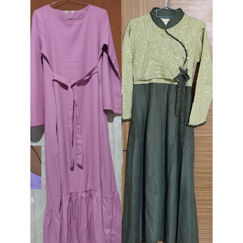 Preloved Yuri Dress Jilbrave dan Gamis Muaz