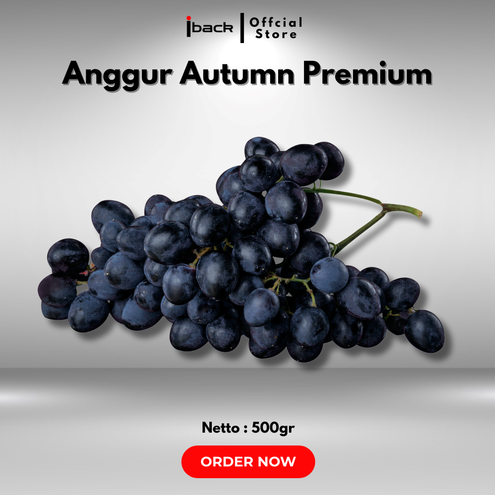 

Buah Anggur Auntumn Fresh Segar 500gr | Black Grapes Premium 500gr