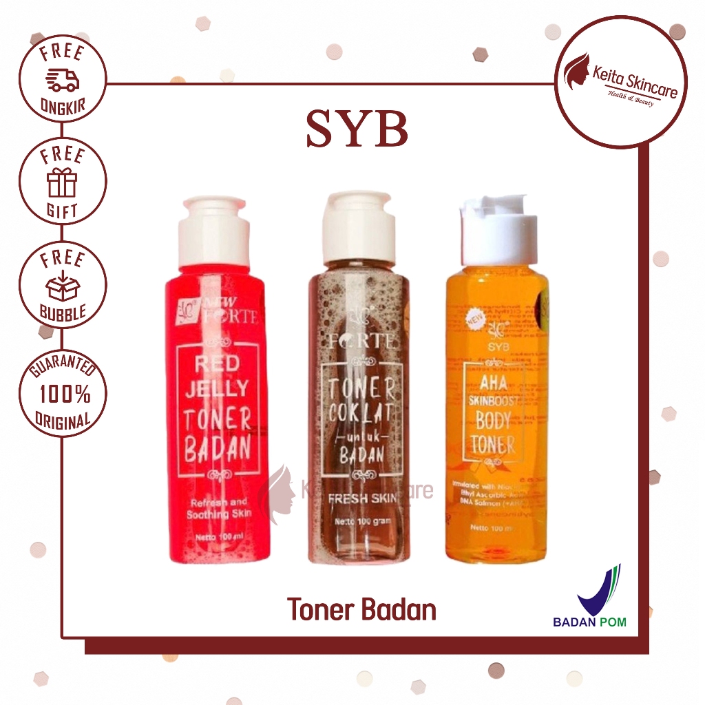 SYB Toner Badan Coklat Forte SYB Red Jelly Toner Badan Forte Original SYB Skinboost Toner