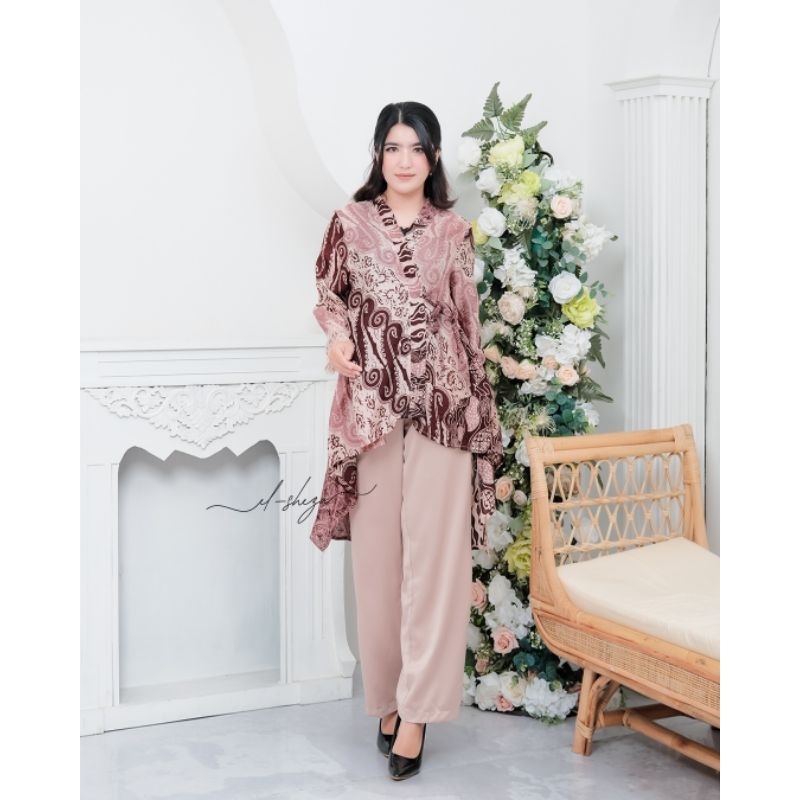 Blouse Kimono Viscose Satu Set Celana