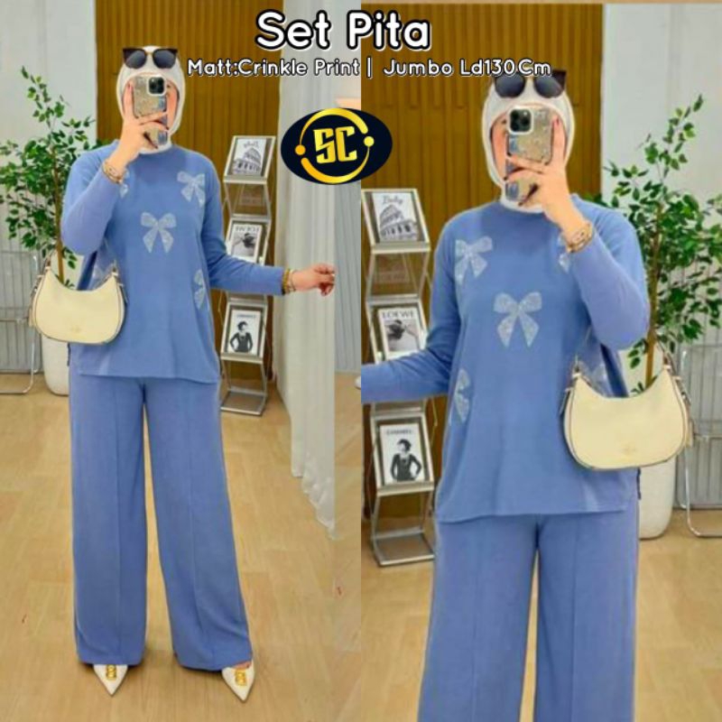 SETELAN CRINKLE PITA KOMBINASI TANSA KENZO JENI SASA SAKU PRISIL AIRA ROPIA YUKO JUMBO MODEL TERBARU