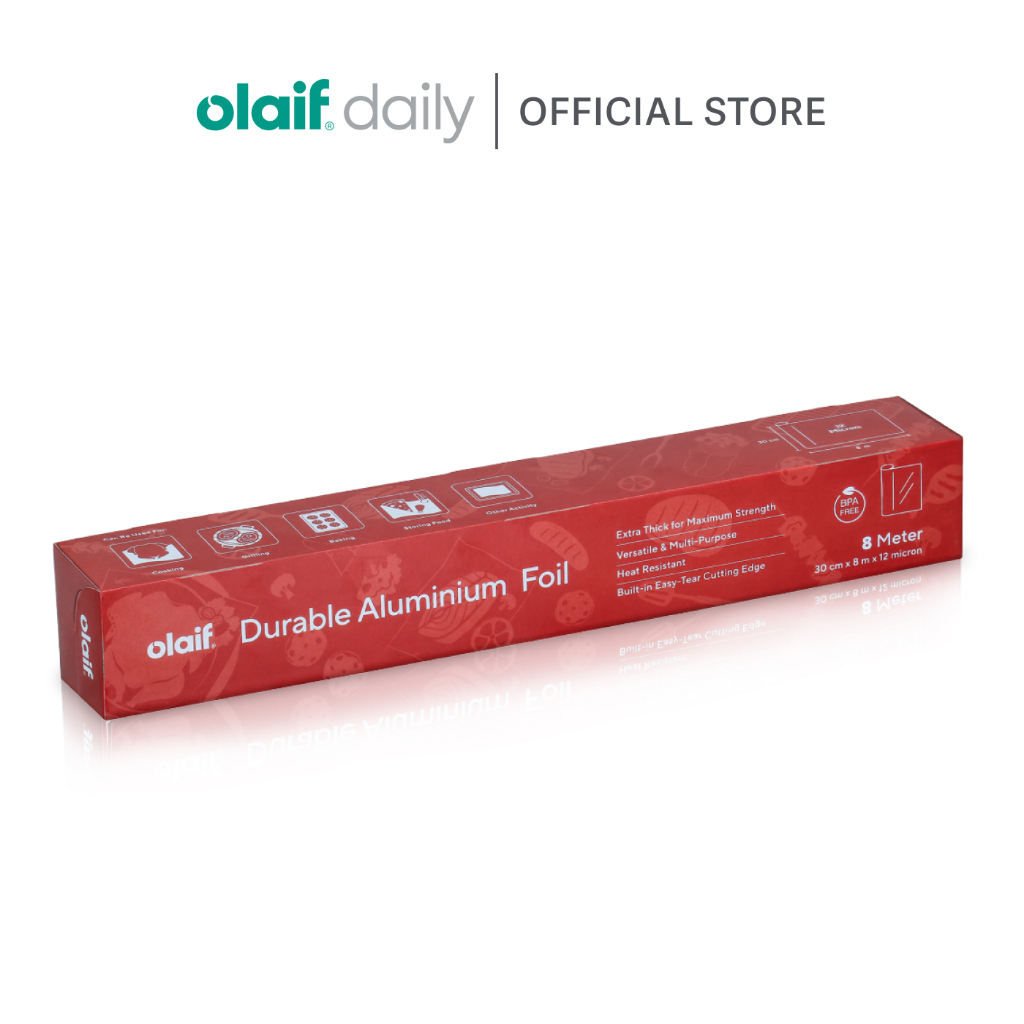 Olaif Daily Durable Aluminium Foil (30cm x 8m x 12 mic) - Kertas Panggang Aluminum Foil