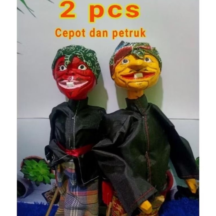 wayang golek Cepot berikut dewala 2 pcs