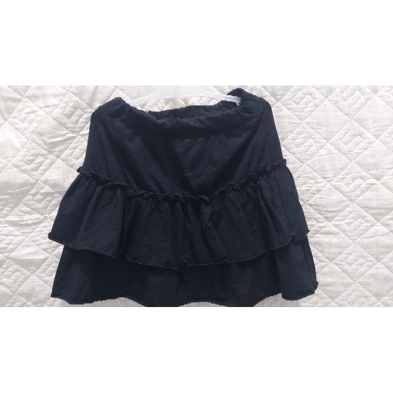 preloved rok rempel hitam anak perempuan size 7-9 thn