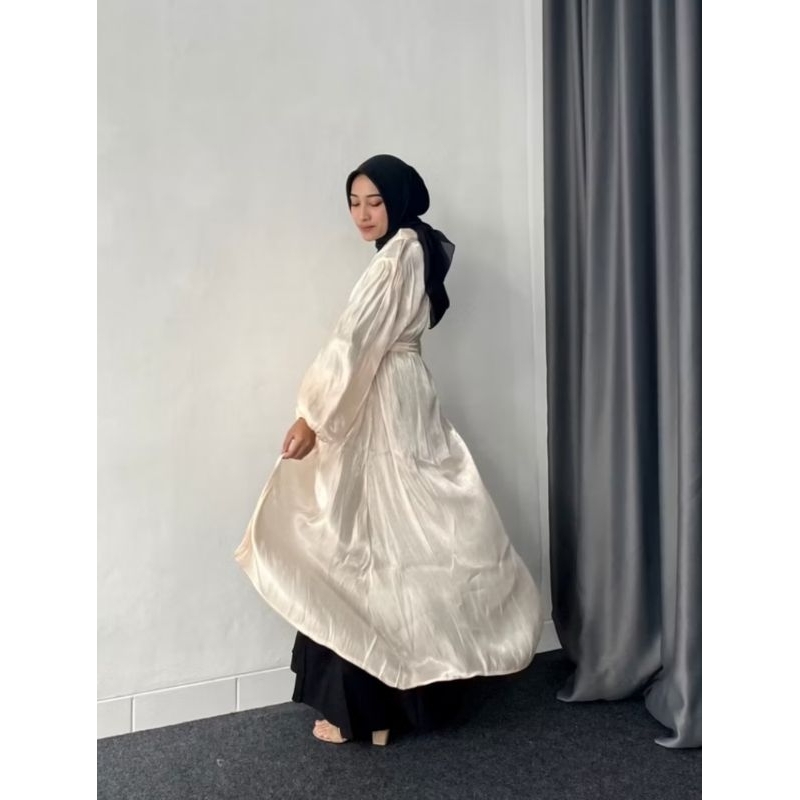 Abaya shimmer outer dress raya