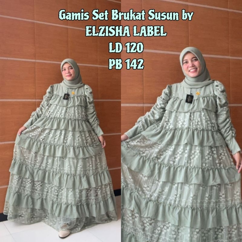 Gamis Brukat Vieri/ Gamis set elzisha label