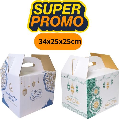 

Kardus Jinjing Parcel Sembako Lebaran ukuran 34x25x25cm Box hampers packaging Parsel Idul Fitri