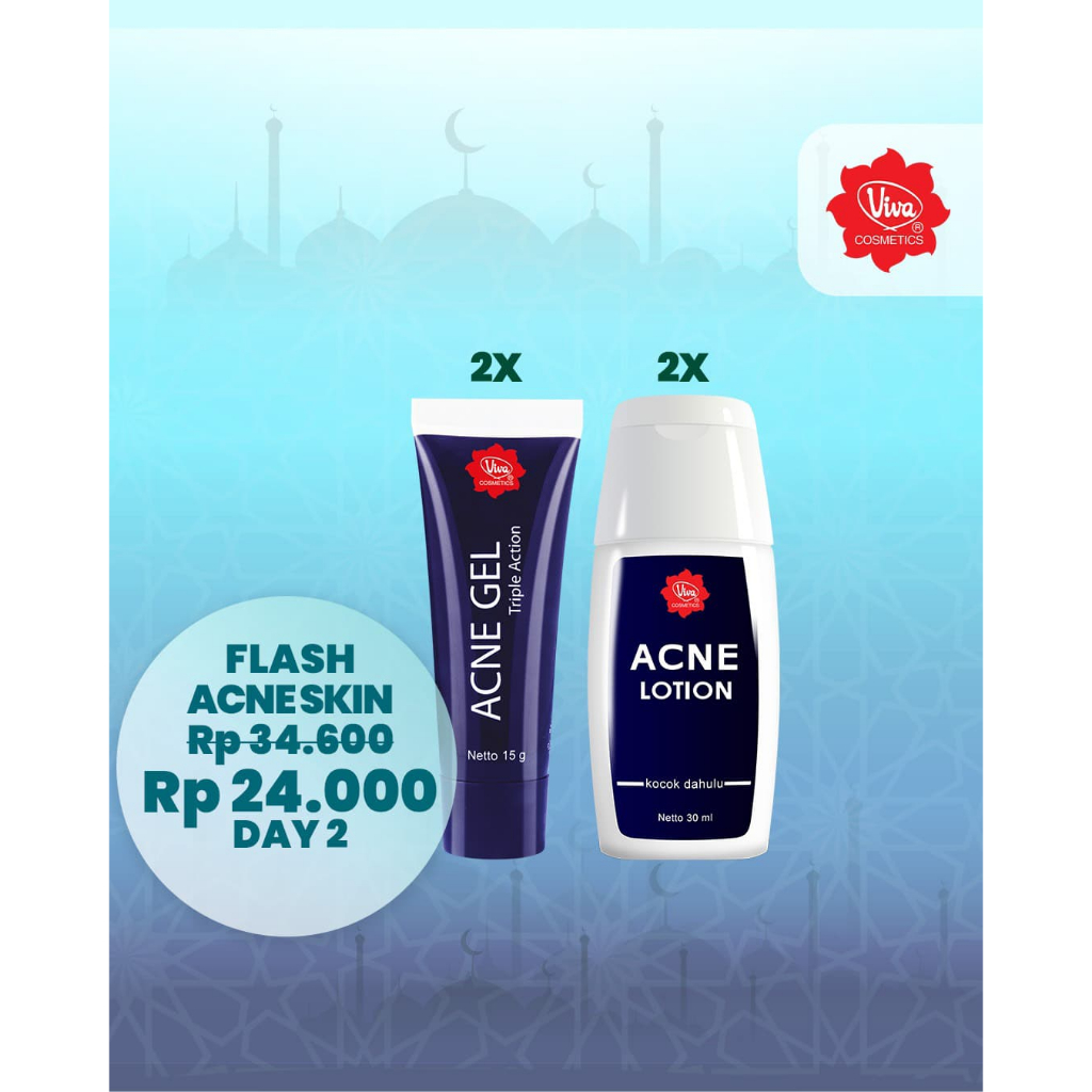 Paket 2 Viva Acne Gel, 2 Viva Acne Lotion Viva Cosmetic