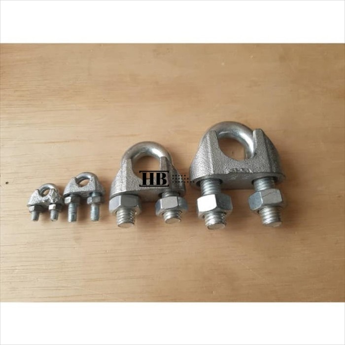 UKU MACAN Clamp Klem Tali Kawat Baja Kabel Seling Sling 6 MM 5/16"