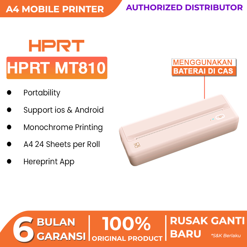 HPRT MT810 Printer Thermal A4 Printer Portable Wireless Bluetooth