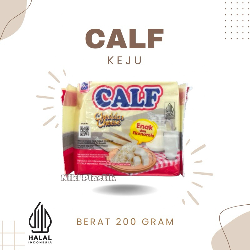 

Keju Calf 200 gram | Cheddar Cheese | Keju Serbaguna 200gr