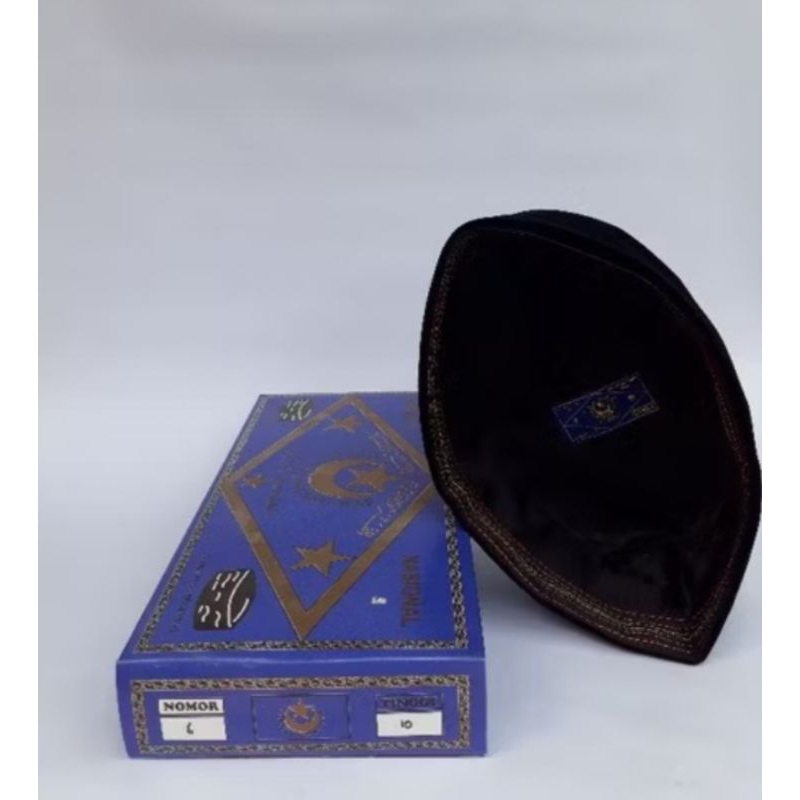 peci songkok nasional bulan bintang biru