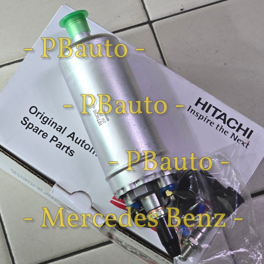 Pompa Bensin w124 Kecil (pakai 2) Merk HITACHI / Fuel Pump Mercy Rotax Rotak Mercedes Benz Boxer rot