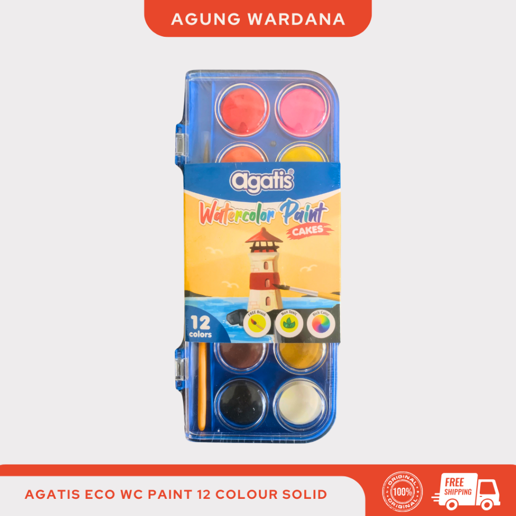 

AGATIS ECO WATERCOLOR PAINT CAKES 12/16/28 COLOUR SOLID