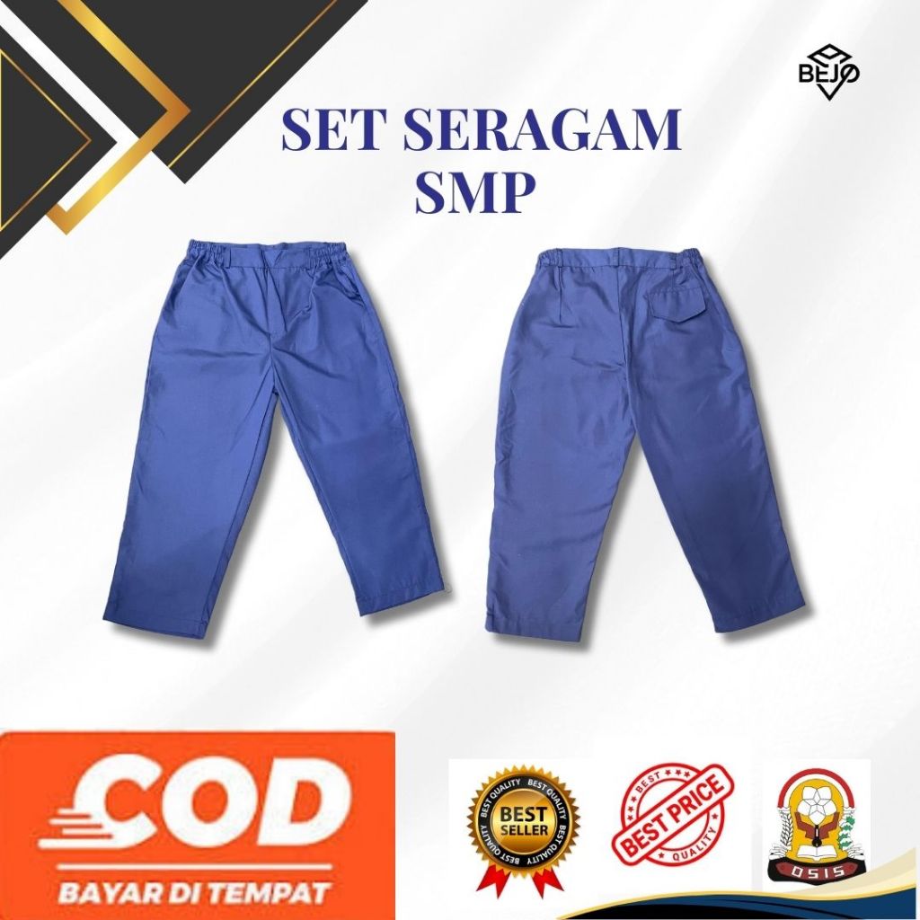 CELANA SERAGAM SMP PANJANG BAHAN PREMIUM/CELANA SERAGAM SMP PANJANG