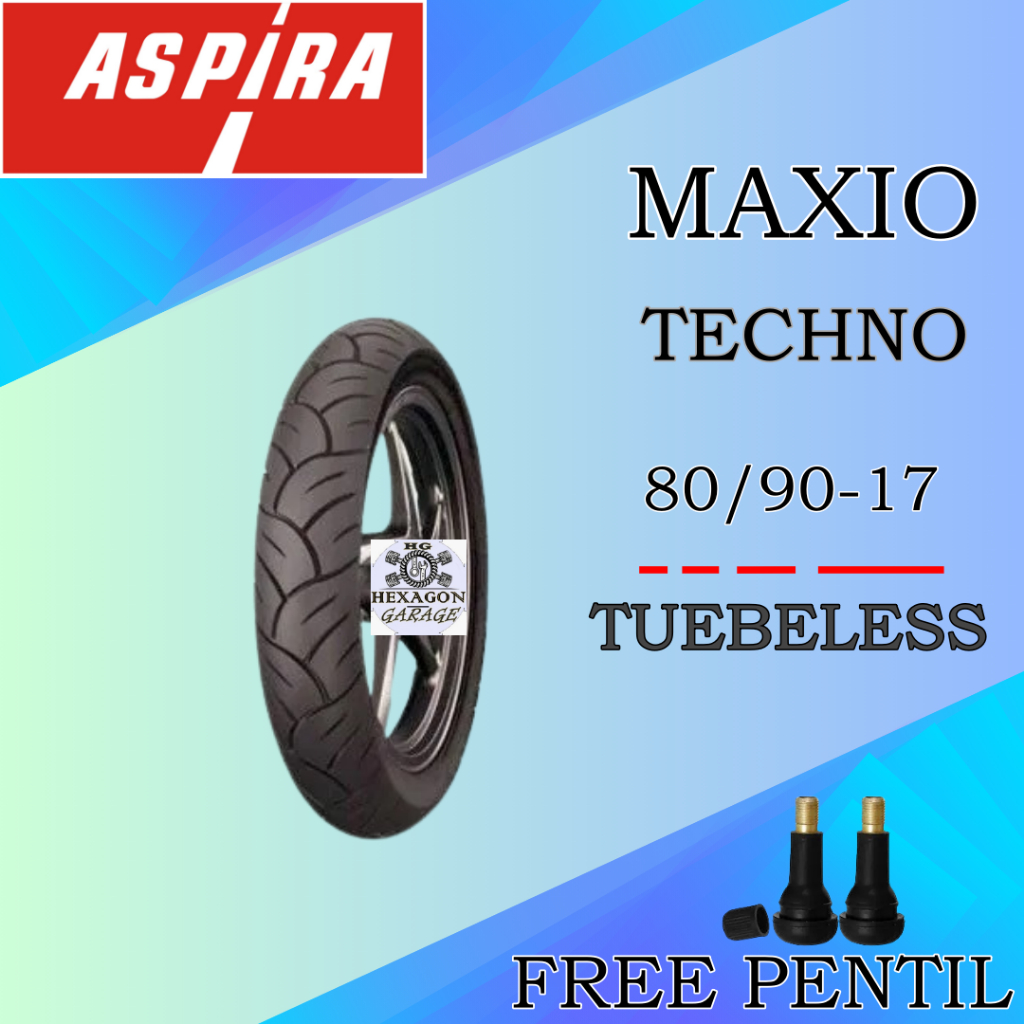 Aspira Techno 80/90-17 Tubeless Ban Motor ASPIRA MAXIO TECHNO 80/90-17 Ring 17