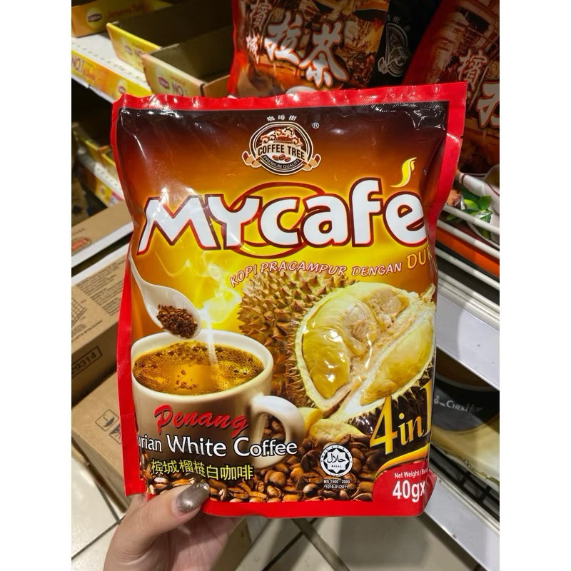

coffee tree mycafe penang durian white coffee 4in1 isi 15 sachet 600gr