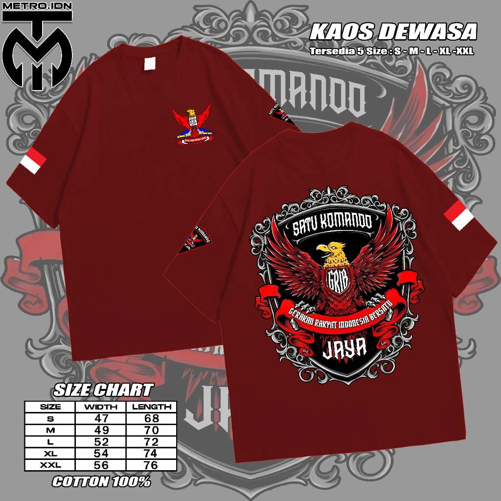 Kaos Ormas GRIB Jaya Gerakan Rakyat Indonesia Bersatu Garuda Team Herkules
