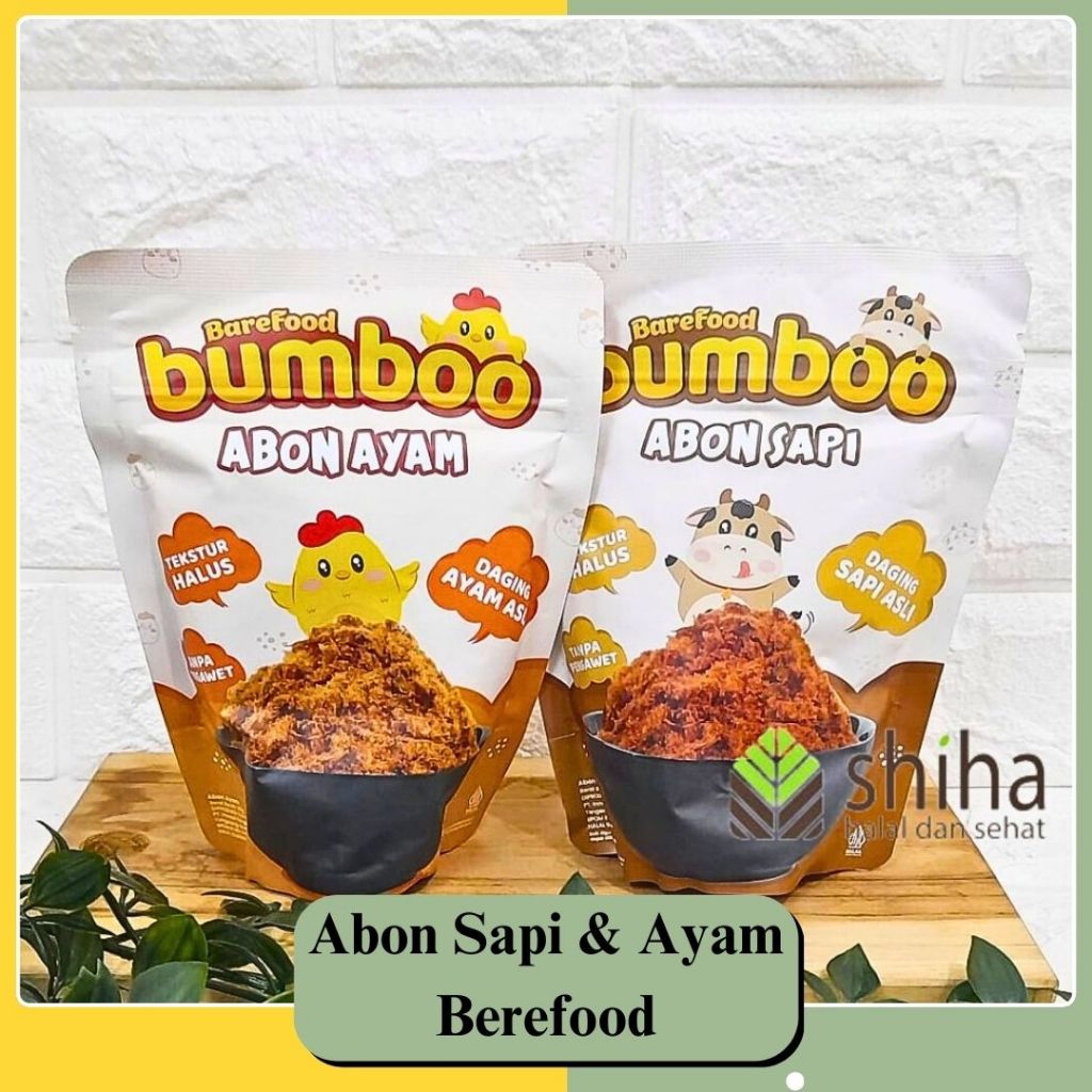 

SHIHA - Bumboo Abon Asli Varian Sapi / Ayam 90gr | Barefood bumboo Abon MPASI NO MSG |