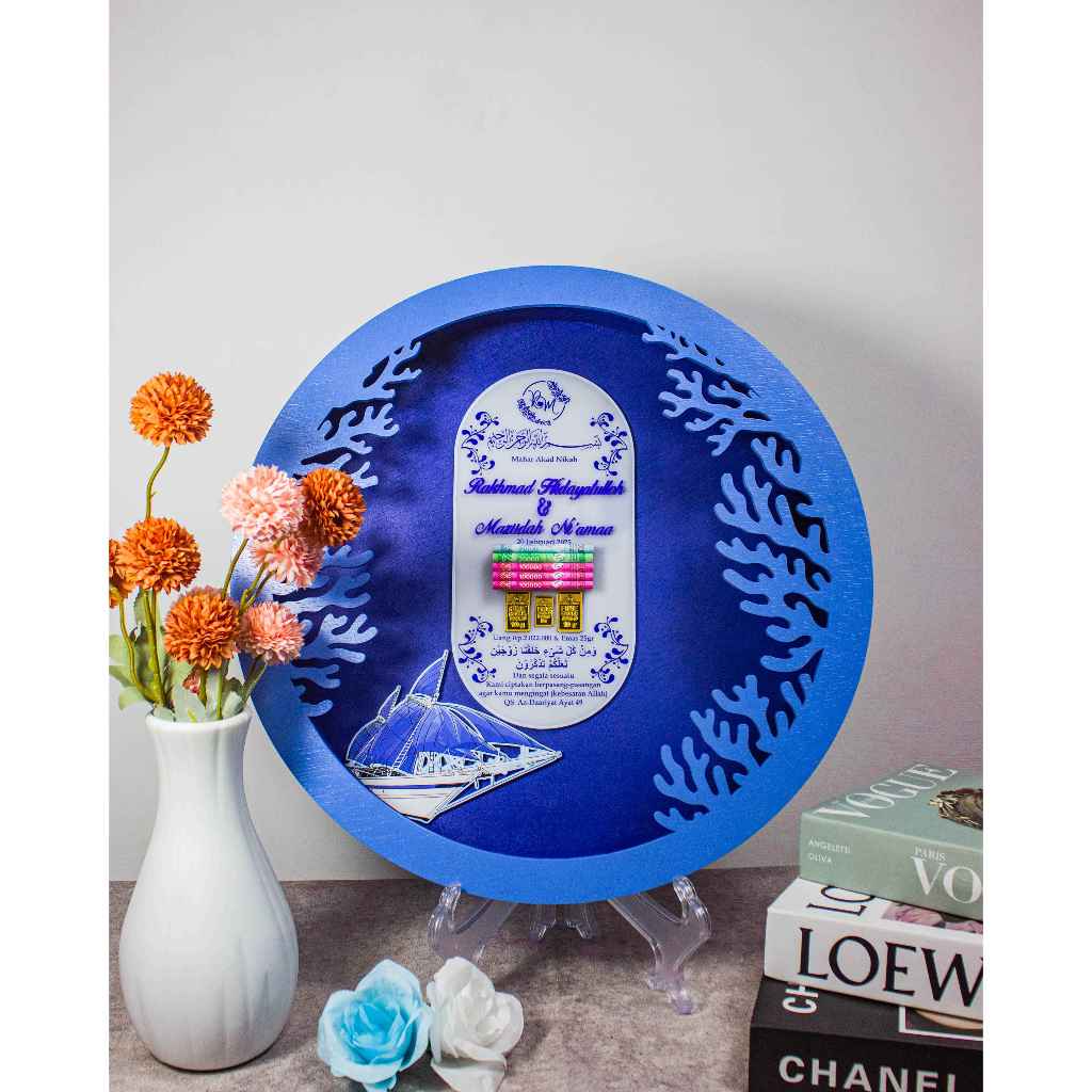 Mahar pernikahan Background Cat Diameter 40 cm
