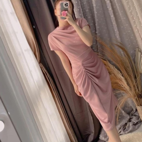 Eghalisa - Referensi Dress Wanita bahan scuba premium strecht midi dress.