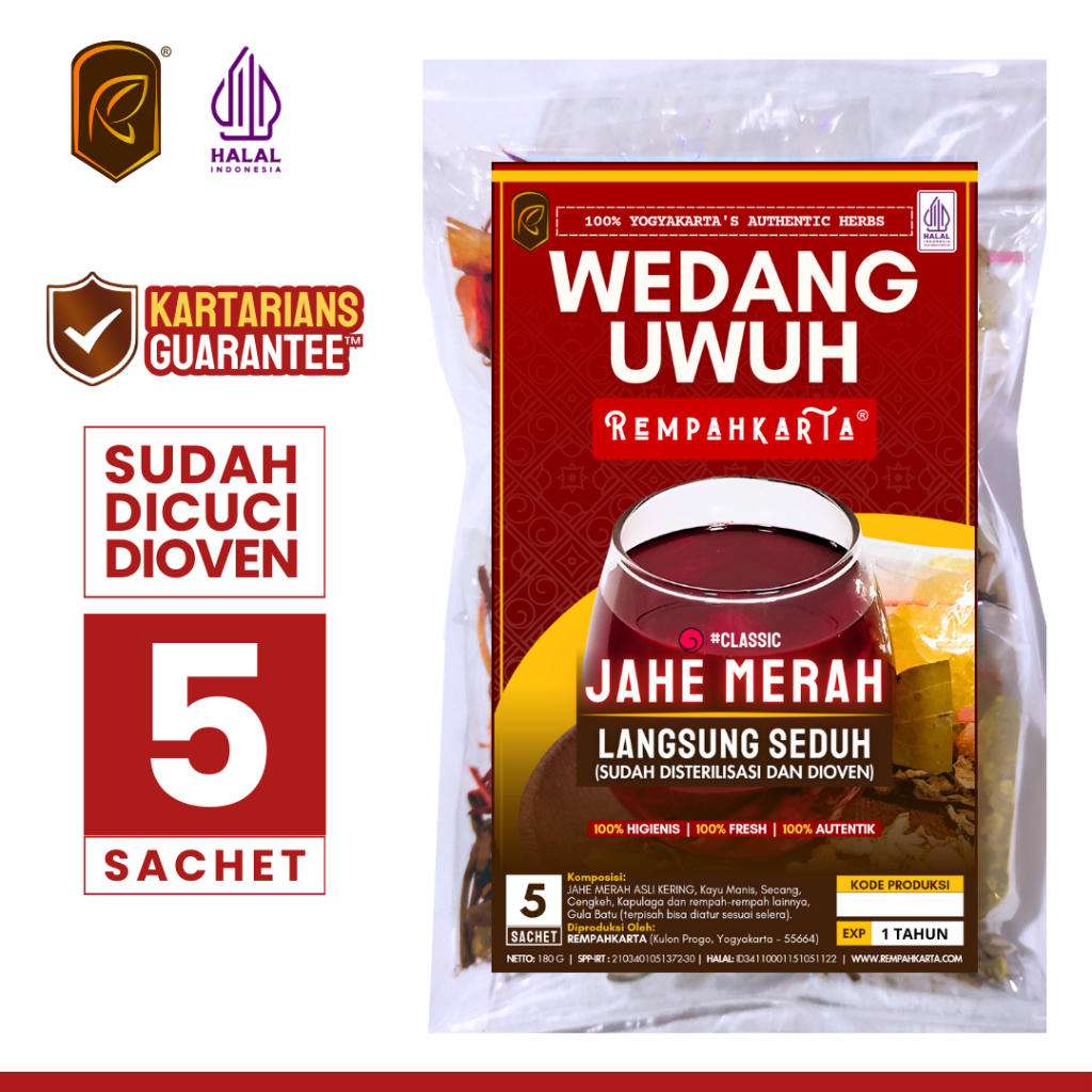

REMPAHKARTA Wedang Uwuh Jahe Merah (5 Sachet)