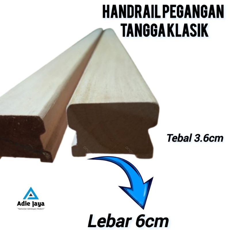 pegangan tangga klasik | kayu mahoni