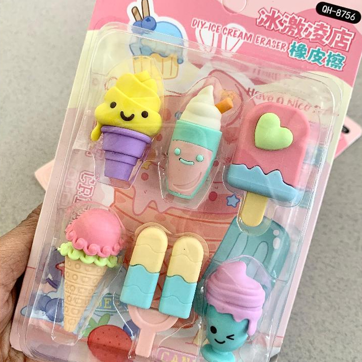 

QIHAO PENGHAPUS LUCU FANCY ERASER QH-8756 ICE CREAM