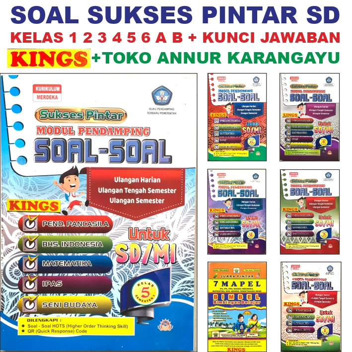 Kilis5+1 Bank Soal Sd 1 2 3 4 5 6 + Kunci Jawaban Kelas A B SUKSES PINTAR King Bonus: 5+1 Ulangan Ku